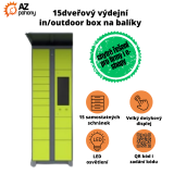 15dveřový výdejní inoutdoor box na balíky